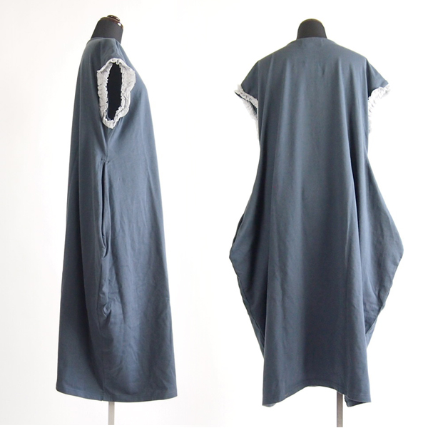 isato design works (イサトデザインワークス) カットソー サックワンピース ブルー系 レディース