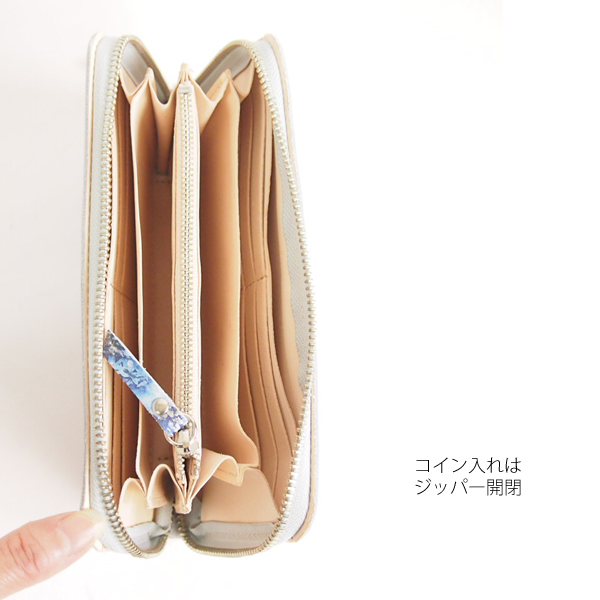 CILANDSIA(チランドシア) 牛革プリント ラウンドファスナー長財布 0067 レディース メンズ 送料無料