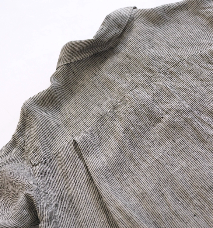 Squady スカディ リネンスキッパーシャツ 長袖 チュニック丈 日本製 レディース