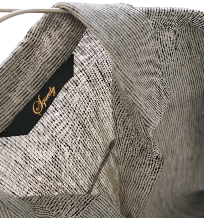 Squady スカディ リネンスキッパーシャツ 長袖 チュニック丈 日本製 レディース