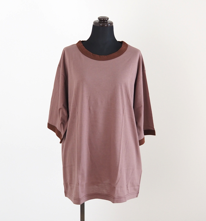 Squady スカディ Albiniコットン ラウンドネックプルオーバー