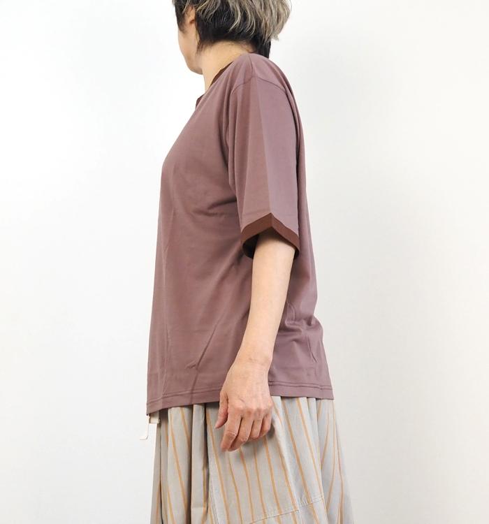 Squady スカディ Albiniコットン ラウンドネックプルオーバー