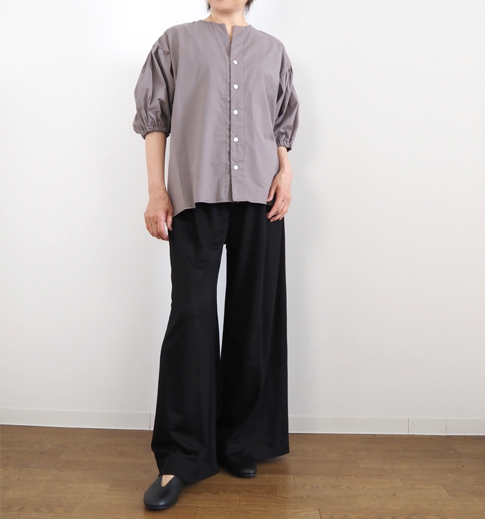 Squady スカディ ドレープワイドパンツ 落ち感