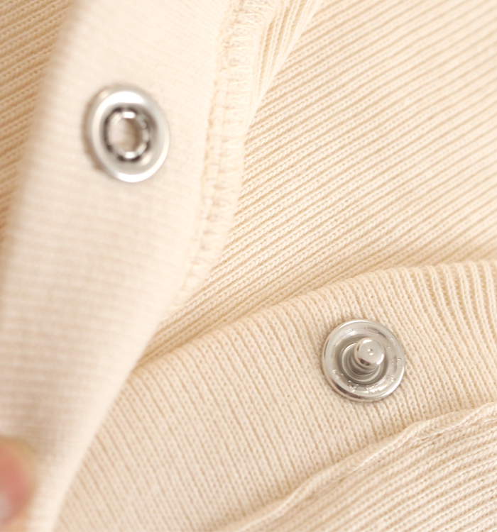 MIDIUMISOLID ミディウミソリッド Vネック ヘンリーネックリブプルオーバー