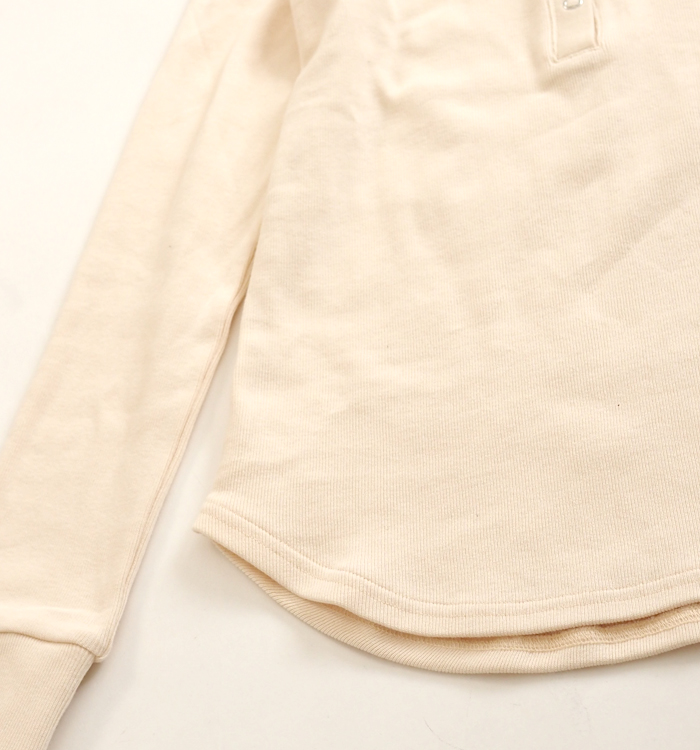 MIDIUMISOLID ミディウミソリッド Vネック ヘンリーネックリブプルオーバー