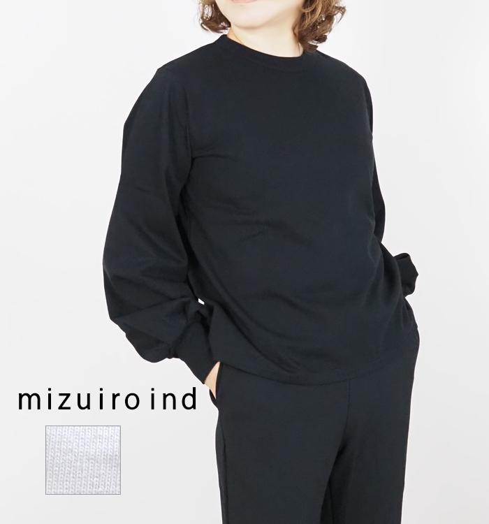 mizuiro ind ミズイロインド パフスリーブ プルオーバーカットソー レディース