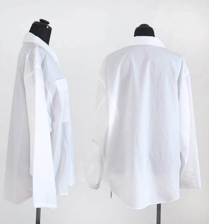 mizuiro ind ミズイロインド ジップシャツ 長袖 レディース