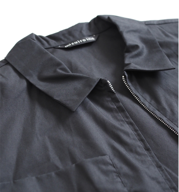 mizuiro ind ミズイロインド ジップシャツ 長袖 レディース