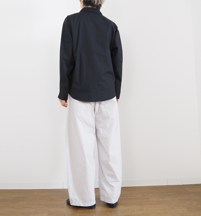 mizuiro ind ミズイロインド ジップシャツ 長袖 レディース