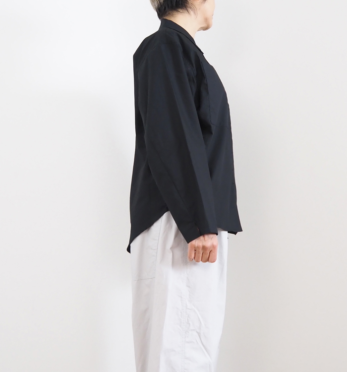 mizuiro ind ミズイロインド ジップシャツ 長袖 レディース