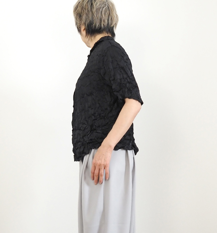 mizuiro ind ミズイロインド ワッシャーハーフスリーブシャツ