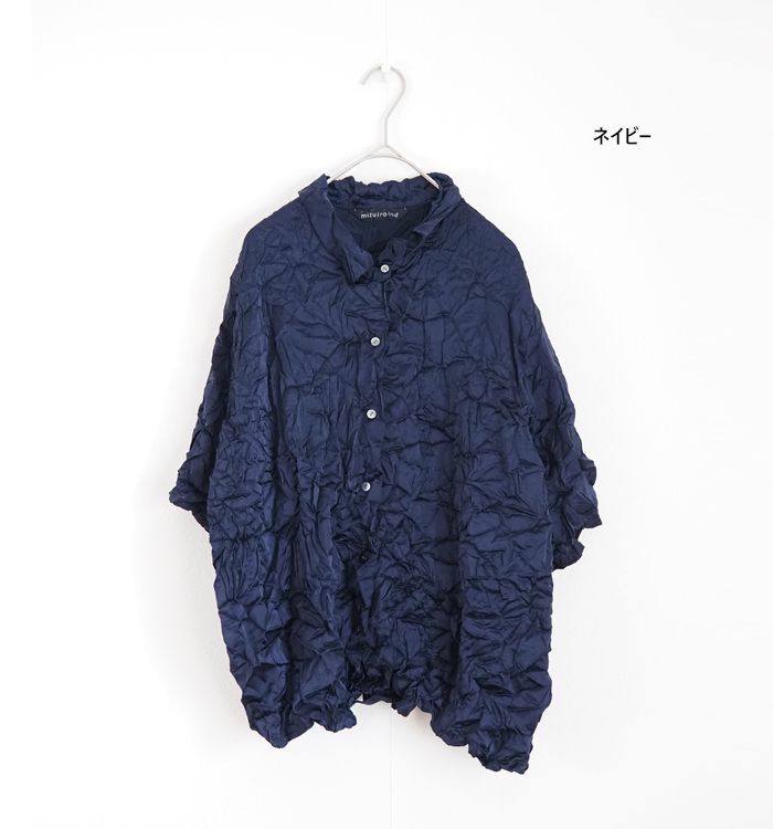 mizuiro ind ミズイロインド ワッシャーハーフスリーブシャツ