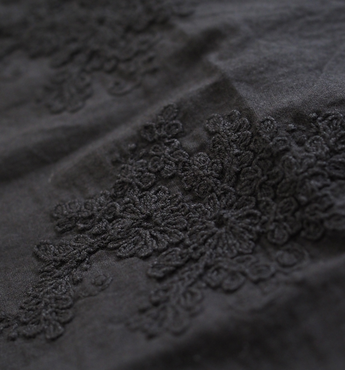 mizuiro ind ミズイロインド シャツ ワイド レーススタンドカラー レディース