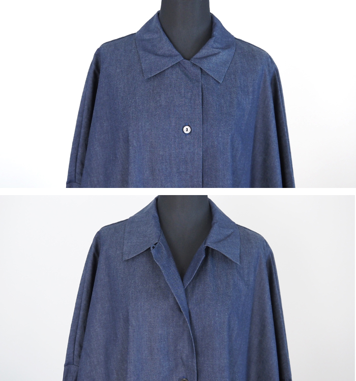 mizuiro ind ミズイロインド デニムワイドシャツワンピース