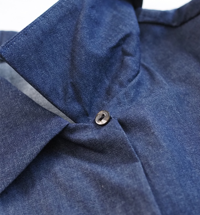 mizuiro ind ミズイロインド デニムワイドシャツワンピース