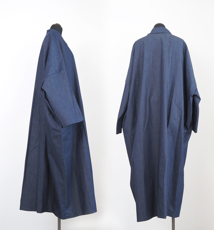 mizuiro ind ミズイロインド デニムワイドシャツワンピース