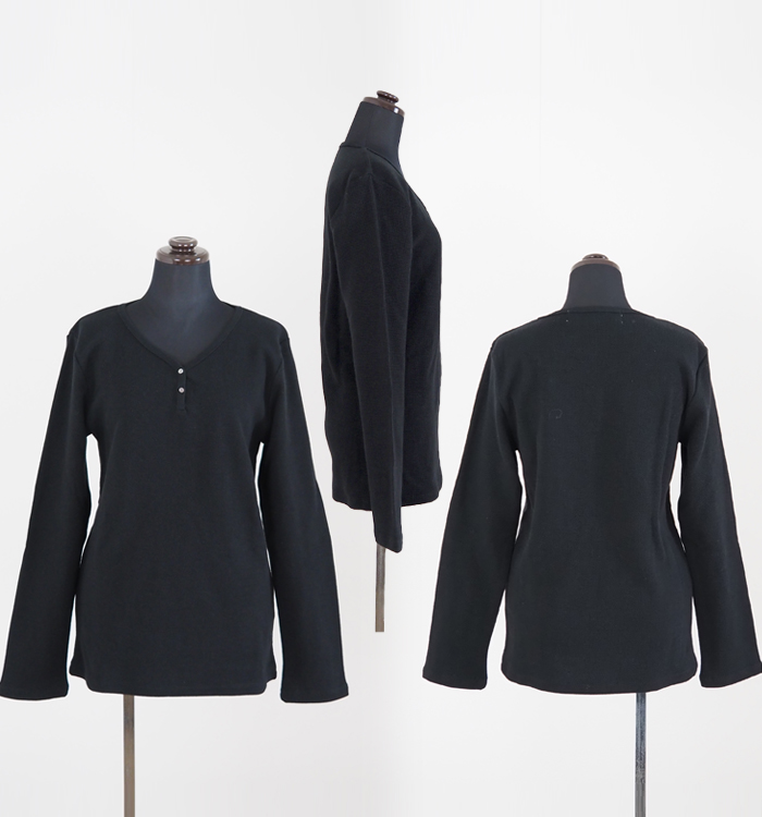 MidiUmi ミディウミ ヘンリーネックプルオーバー レディース