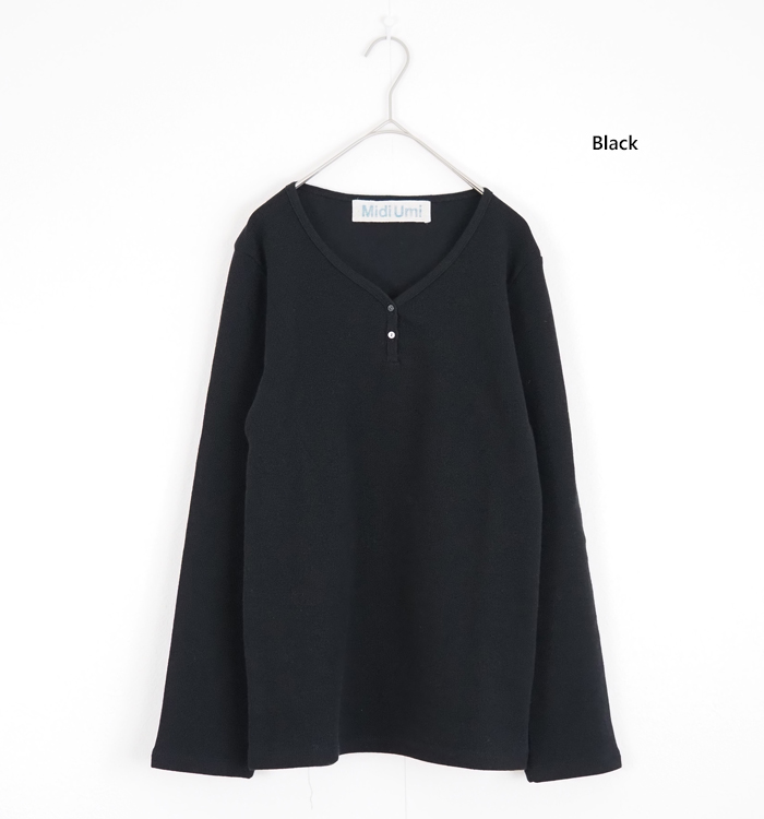 MidiUmi ミディウミ ヘンリーネックプルオーバー レディース