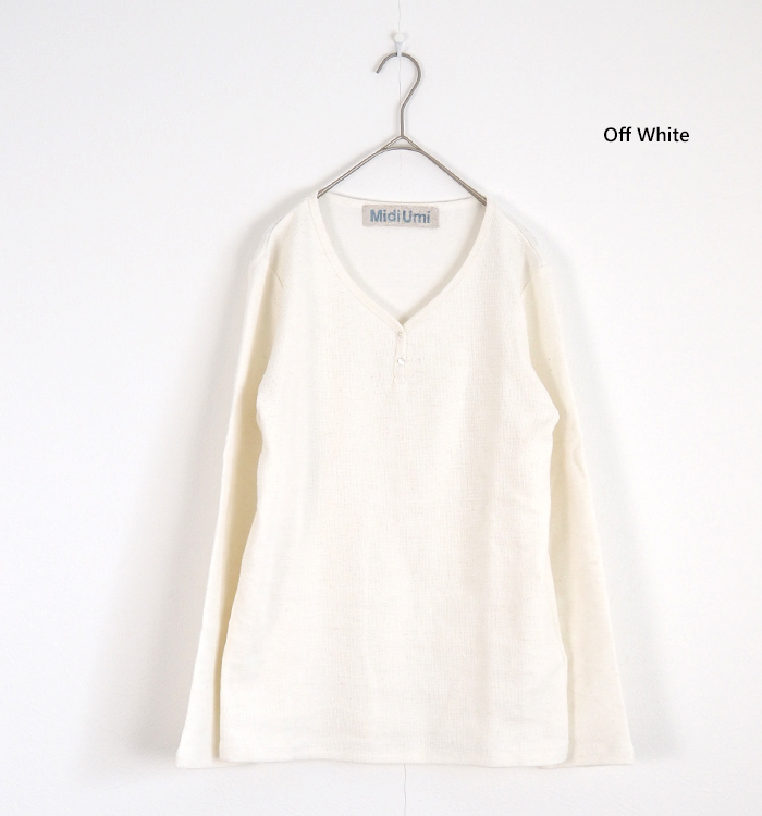 MidiUmi ミディウミ ヘンリーネックプルオーバー レディース