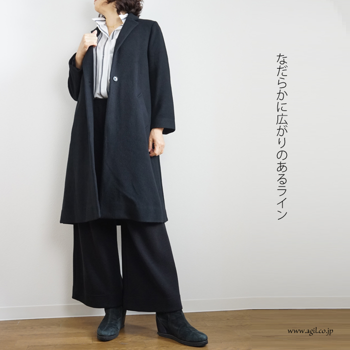 Squady (スカディ) チェスターコート ウールモッサ レディース