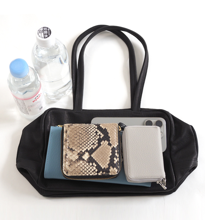 REN レン バッグ スクエアダッフルXS｜HALLIE ハリー ピッグスキン