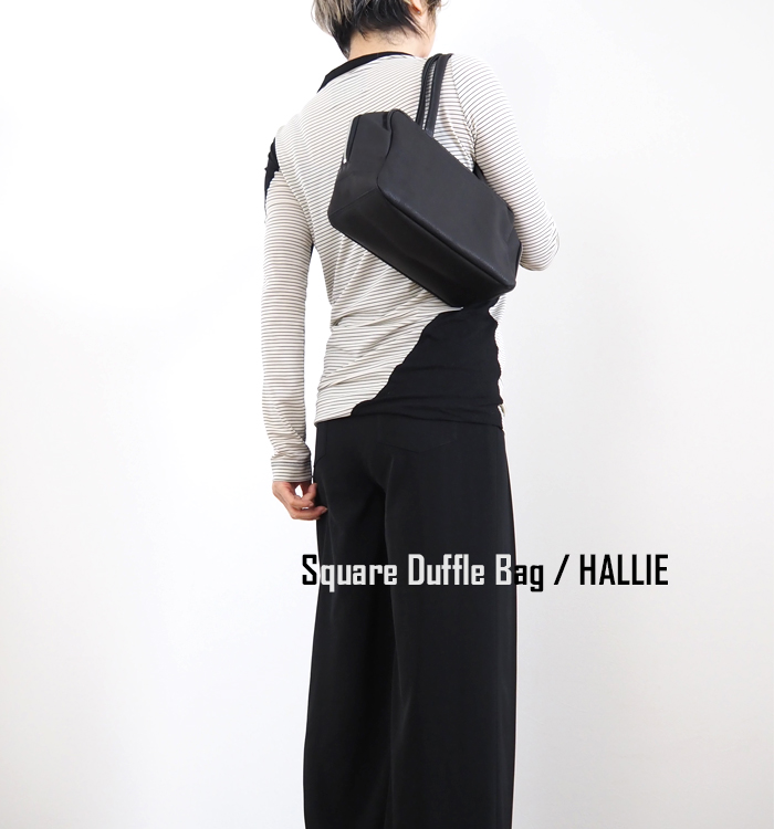 REN レン バッグ スクエアダッフルXS｜HALLIE ハリー ピッグスキン