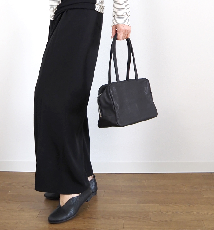 REN レン バッグ スクエアダッフルXS｜HALLIE ハリー ピッグスキン