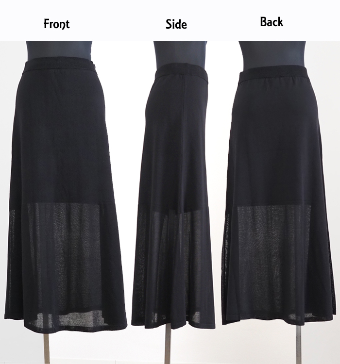 MIDIUMISOLID ミディウミソリッド サマーニット マーメイドスカート レディース