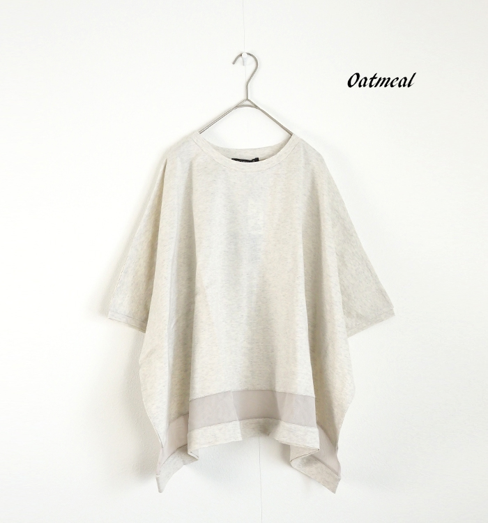 mizuiro ind ミズイロインド メッシュミックスワイドプルオーバー レディース