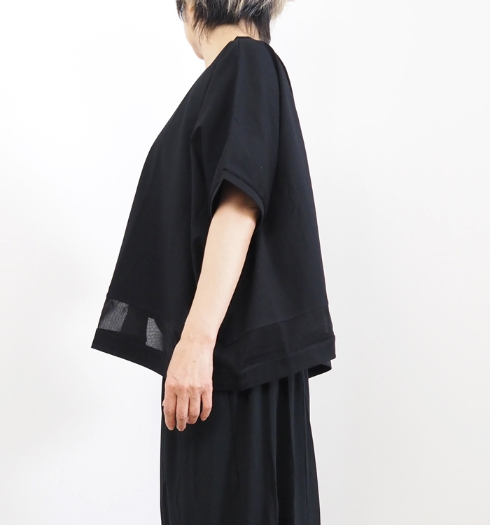 mizuiro ind ミズイロインド メッシュヘムワイドプルオーバー 