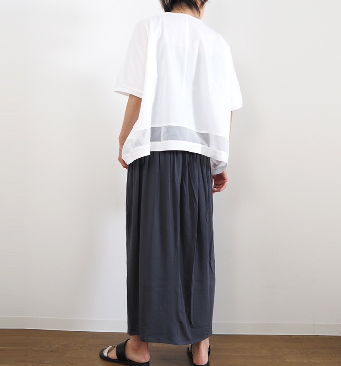 mizuiro ind ミズイロインド メッシュヘムワイドプルオーバー 