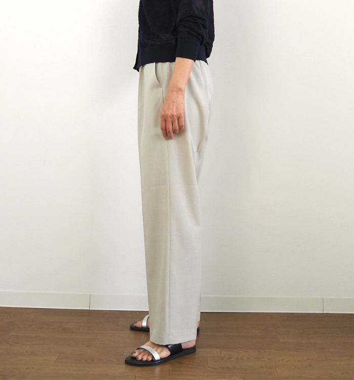 mizuiro ind ミズイロインド ワイドストレートスラックス センタープレス