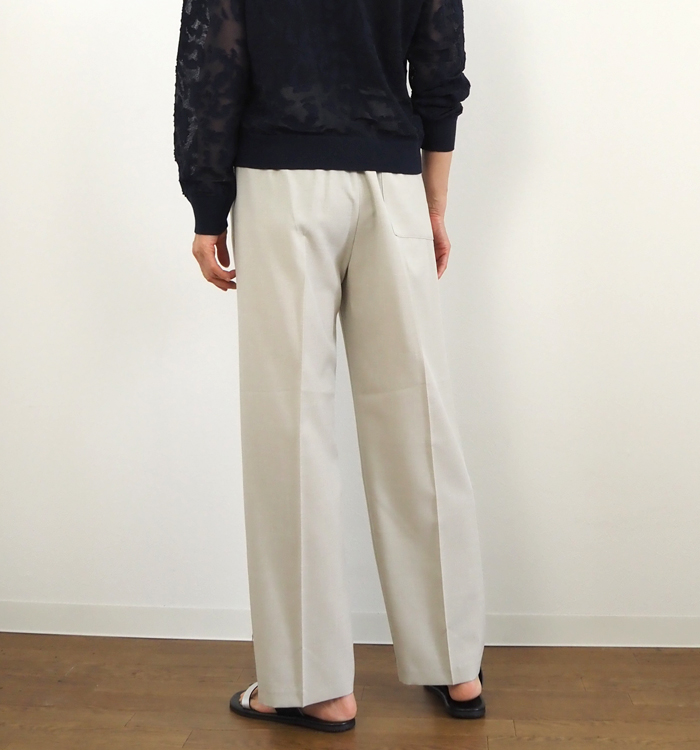 mizuiro ind ミズイロインド ワイドストレートスラックス センタープレス