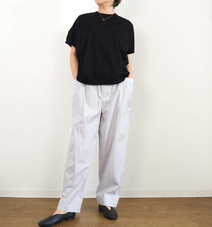 MidiUmi ミディウミ コクーンプルオーバー 半袖Tシャツ