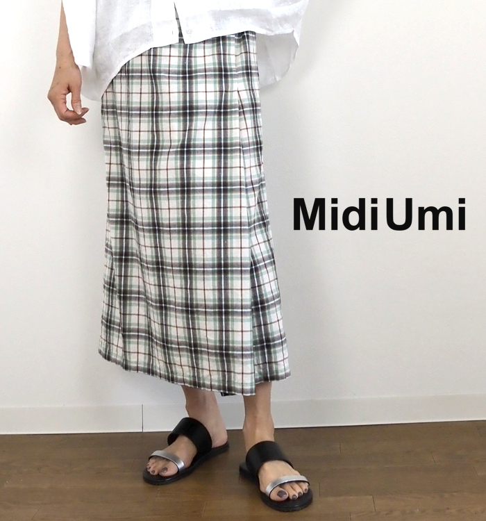 MidiUmi チェック柄スカート 2-760178