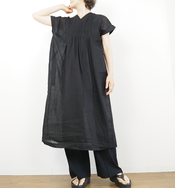 ポンデシャロン/ロングワンピース Pont de Chalons SALE ポンデシャロン 前開きワンピース ロング