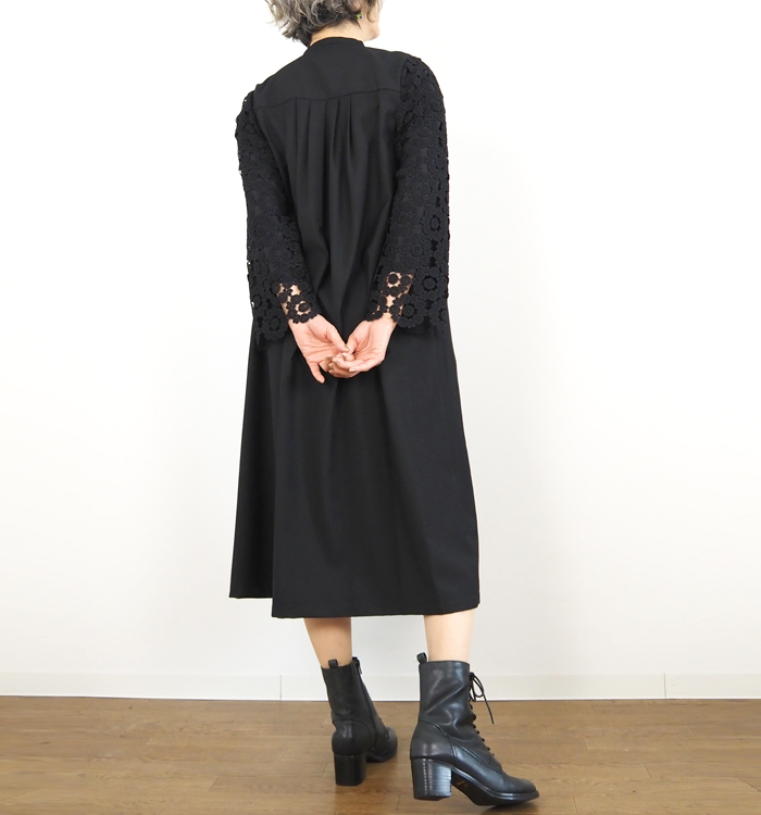 PONT DE CHALONS ポンデシャロン レース袖オケージョンワンピース レディース