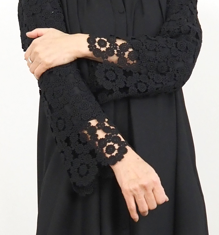 PONT DE CHALONS ポンデシャロン レース袖オケージョンワンピース レディース