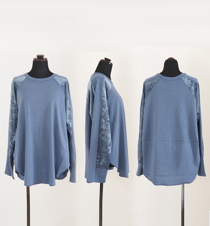 Munich ミューニック プルオーバー メッシュベロアドッキングジャージィ レディース