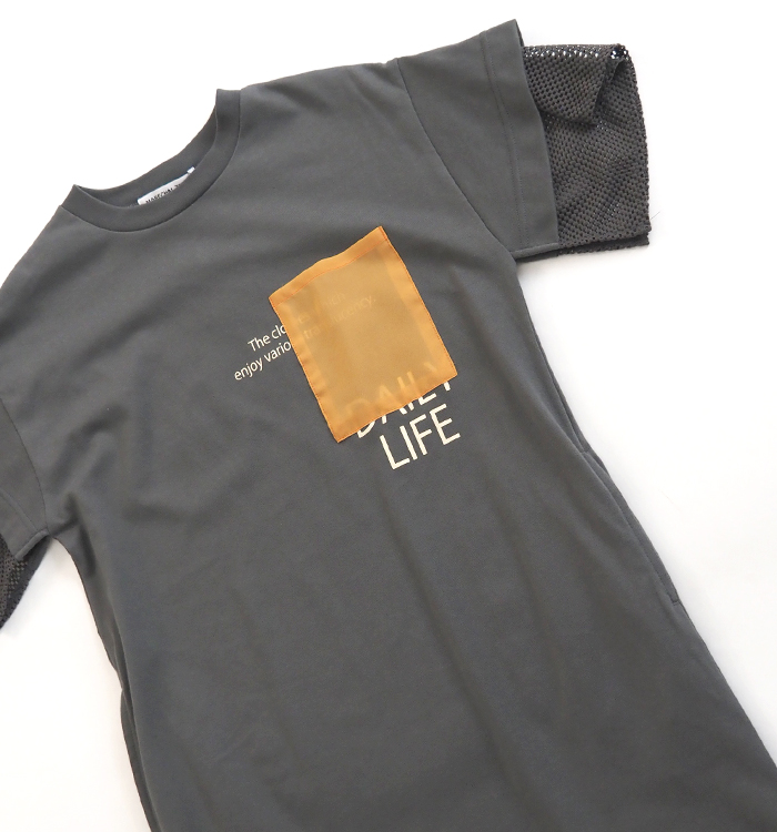 MARECHAL TERRE マルシャルテル Tシャツワンピース メッシュジョイント レディース
