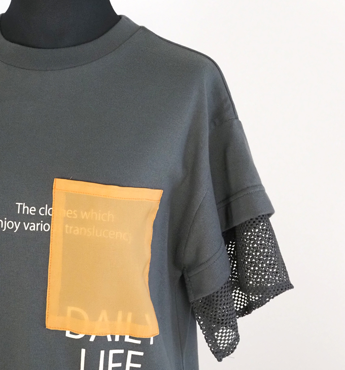 MARECHAL TERRE マルシャルテル Tシャツワンピース メッシュジョイント レディース