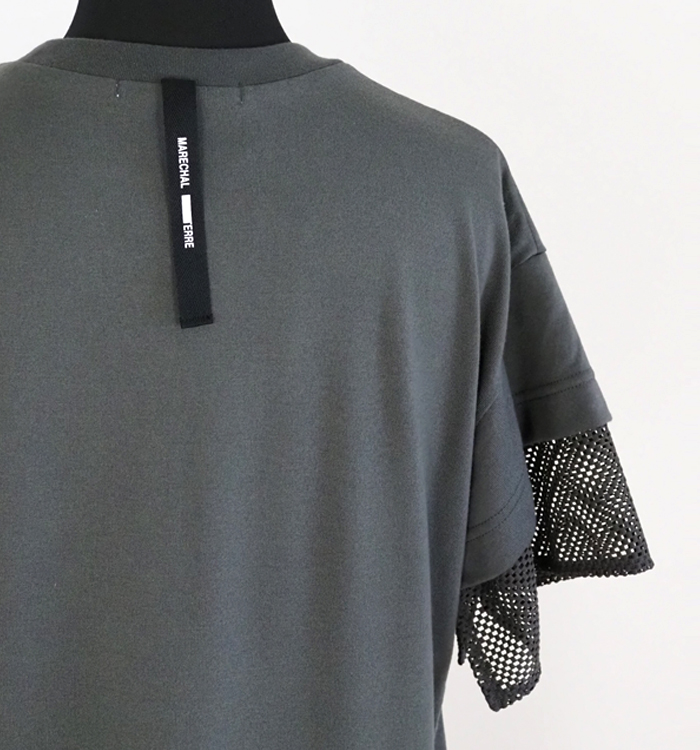 MARECHAL TERRE マルシャルテル Tシャツワンピース メッシュジョイント レディース
