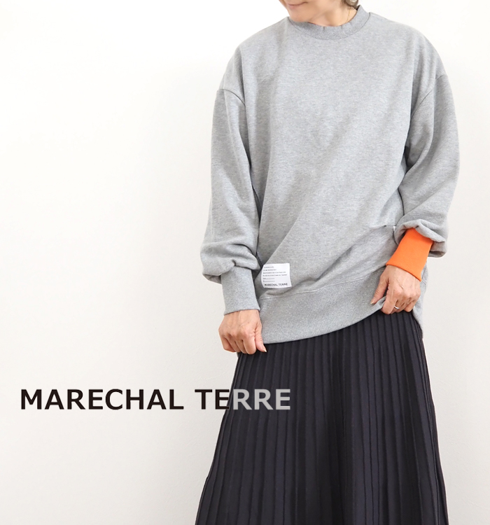 MARECHAL TERRE マルシャルテル 裏毛プルオーバー アシンメトリー配色