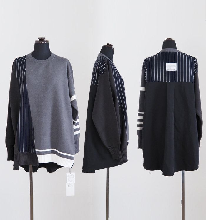 MARECHAL TERRE マルシャルテル 長袖ニット レイヤードデザイン