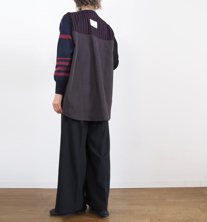 MARECHAL TERRE マルシャルテル 長袖ニット レイヤードデザイン