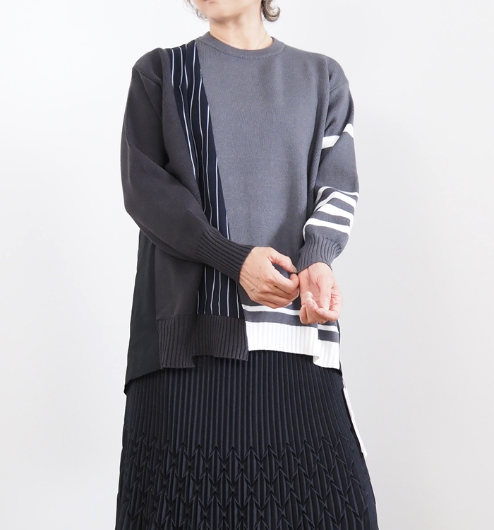 MARECHAL TERRE マルシャルテル 長袖ニット レイヤードデザイン