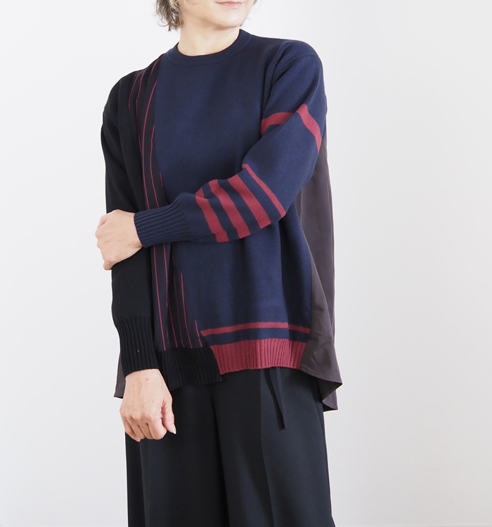 MARECHAL TERRE マルシャルテル 長袖ニット レイヤードデザイン