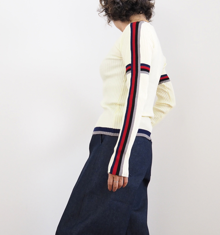 MARECHAL TERRE マルシャルテル ハイゲージリブニット クルーネック