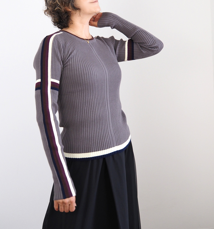 MARECHAL TERRE マルシャルテル ハイゲージリブニット クルーネック