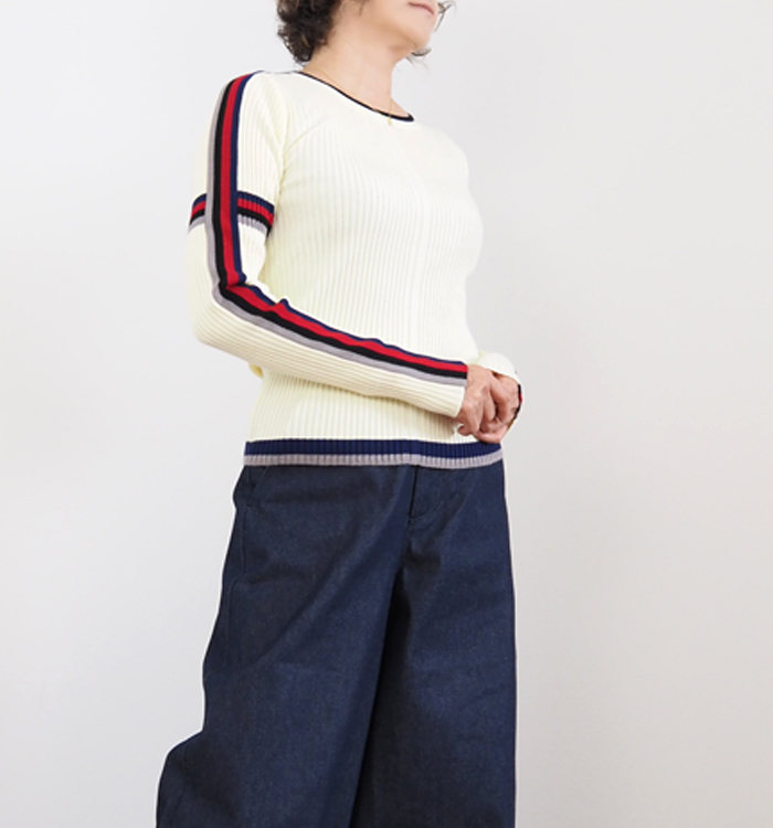 MARECHAL TERRE マルシャルテル ハイゲージリブニット クルーネック